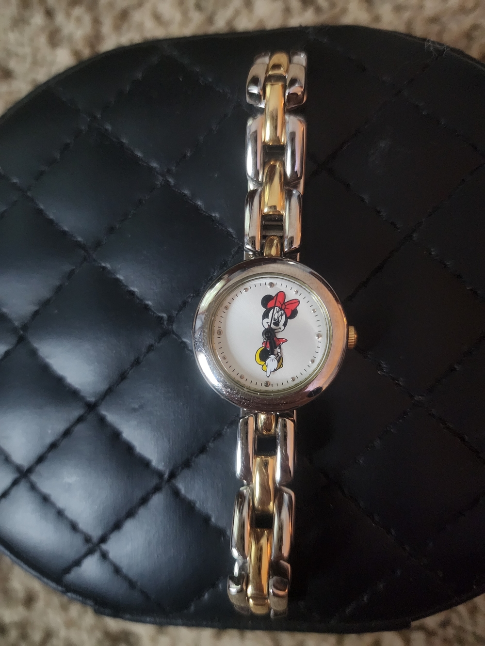 Disney Two-Tone Minnie Mouse Bracelet Watch - Silver and Gold